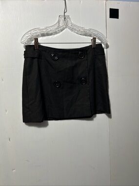 GAP Black Double-Button Mini Skirt